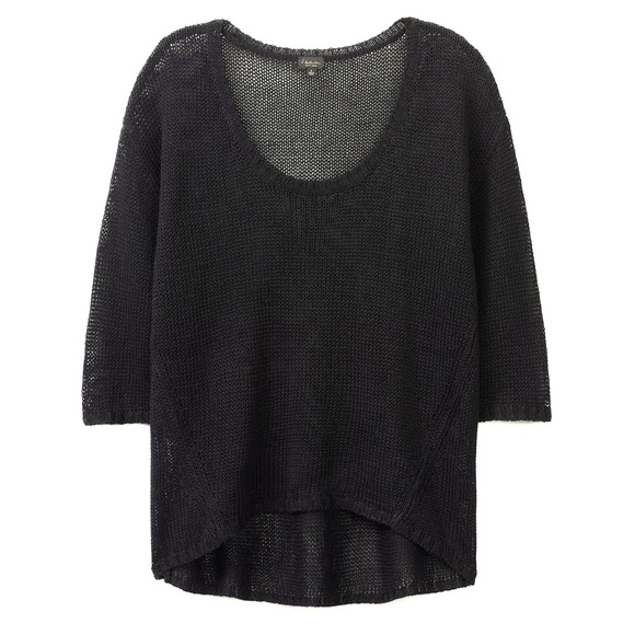 Aritzia Sweaters - ARITZIA Crochet Silk Linen Sweater Black XS